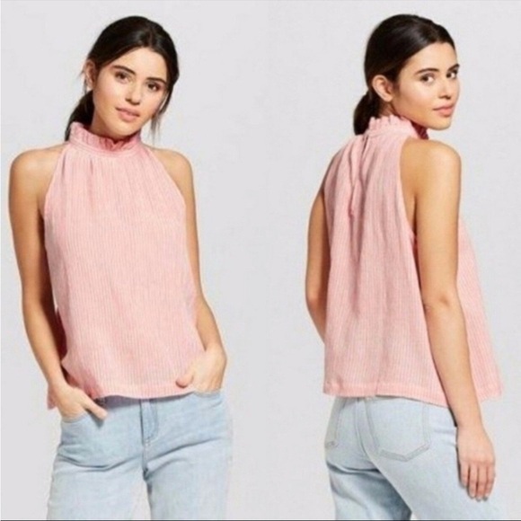 Universal Thread Pink & White Stripped Tank - Picture 1 of 6